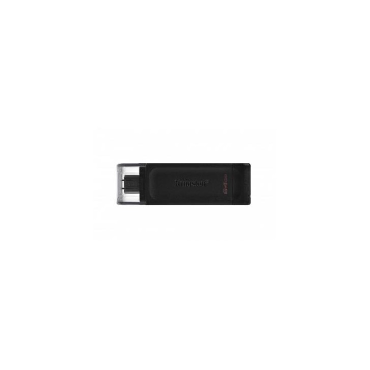 Kingston Technology DataTraveler 70 unidad flash USB 64 GB USB Tipo C 3.2 Gen 1 (3.1 Gen 1) Negro