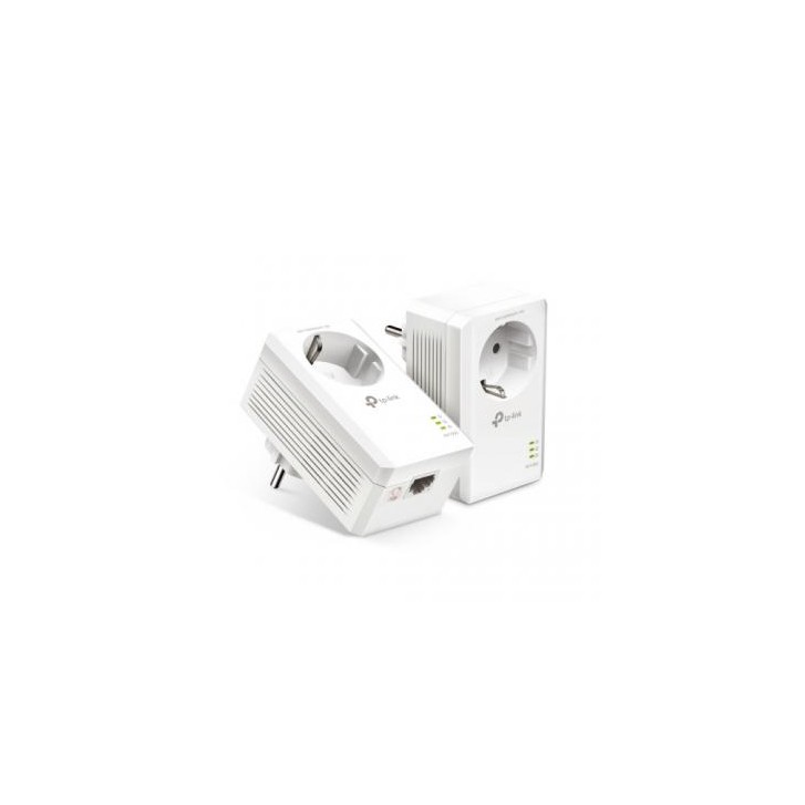 TP-LINK AV1000 PASSTHROUGH POWERLINE KIT, BROADCOM, 1 GIGABIT PORT, 1000MBPS POWERLINE, HOMEPLUG AV2, NEW PLC UTILITY, TWIN PACK