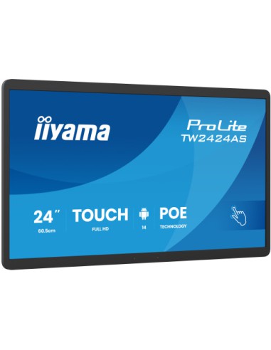 IIYAMA 24" PANEL-PC ANDROID 14+GMS, SOC 8CORE RK3576 4GB, 32GB, PCAP BEZEL FREE 10-POINTS TOUCH, 1920X1080, 450CD/M², IPS PANEL,