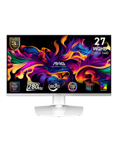 MSI MAG 272QPW QD-OLED X28 pantalla para PC 67,3 cm (26.5") 2560 x 1440 Pixeles Wide Quad HD Blanco