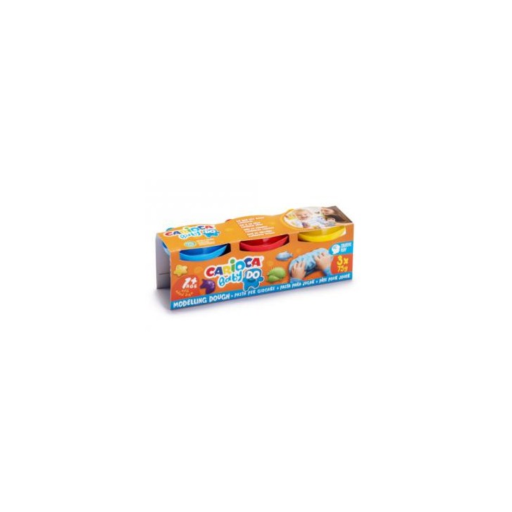 SET PASTA DE MODELAR CARIOCA BABY DOUGH 3X75GR CARIOCA 43179