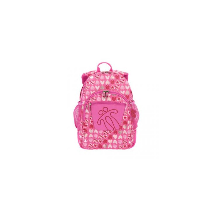 MOCHILA CRAYOLES REFUERZO CAUCHO+BOLSILLOS ROSA/CORAZONES TOTTO MA04ECO029-1710N-1I3