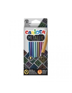 CAJA 12 LÁPICES DE COLOR METÁLICO CARIOCA 43164