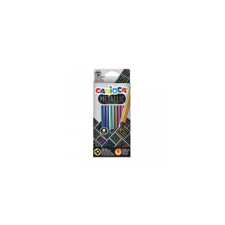 CAJA 12 LÁPICES DE COLOR METÁLICO CARIOCA 43164