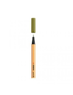 ROTULADOR PUNTA FINA POINT 88 0.4MM VERDE BARRO STABILO 88/37