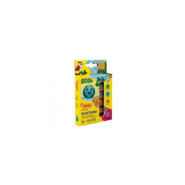 ESTUCHE PLASTILINA 6 BARRAS DE 15GR COLORES SURTIDOS GAMA NATURE JOVI 90/6N