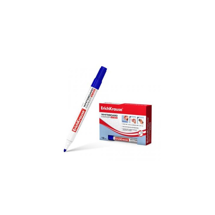 MARCADOR PIZARRA BLANCA W-500 AZUL ERICH KRAUSE 12846