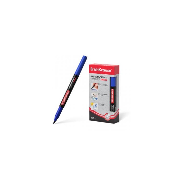 MARCADOR PERMANENTE P-100 AZUL ERICH KRAUSE 12842