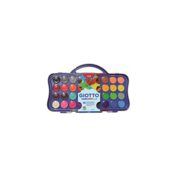 ESTUCHE 36 ACUARELAS 30 MM + 2 PINCELES GIOTTO F353600