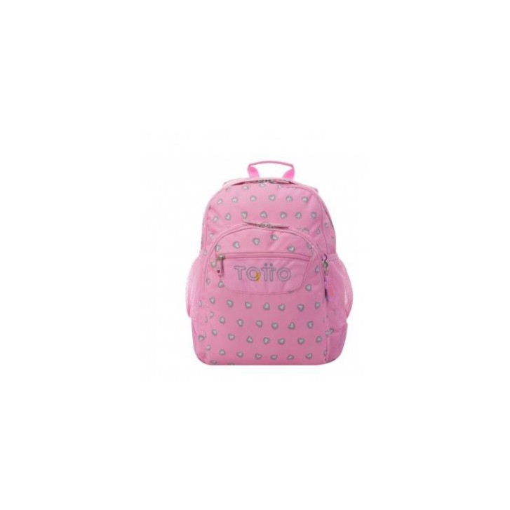 MOCHILA INFANTIL ROSA CORAZONES BOLSILLOS MA04ECO029-2120N-7IU TOTTO