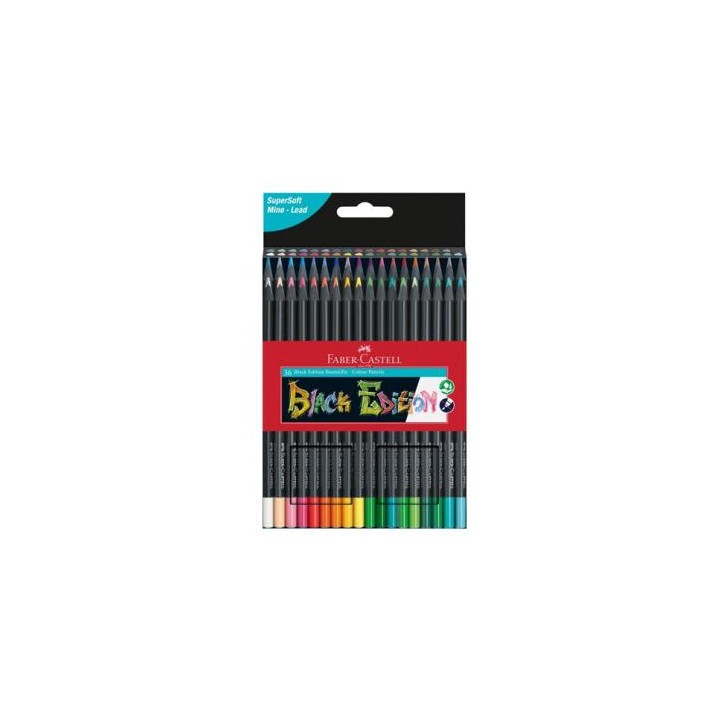 ESTUCHE 36 LÁPICES DE COLORES BLACK EDITION. FABER CASTELL 116436