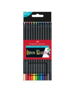 ESTUCHE 12 LÁPICES DE COLORES BLACK EDITION. FABER CASTELL 116412