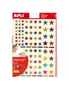 APLI 18396 etiqueta autoadhesiva Estrella Permanente
