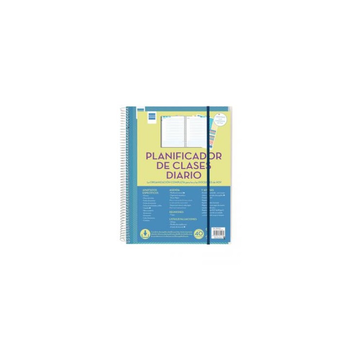 PLANIFICADOR DE CLASES DOCENTE 230X310 1 DÍA PÁGINA FINOCAM 5341000