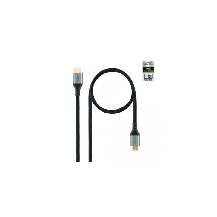 Nanocable Cable HDMI 2.1 Certificado ULTRA HIGH SPEED A/M-A/M, Negro, 2 m