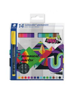 ESTUCHE 14 UDS LUMOCOLOR PERMANENT 318 STAEDTLER 318 C14