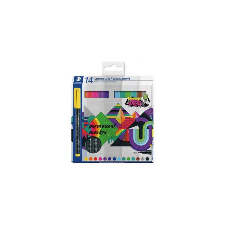ESTUCHE 14 UDS LUMOCOLOR PERMANENT 318 STAEDTLER 318 C14