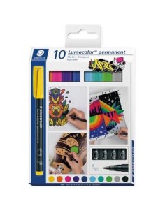 ESTUCHE 10 UDS LUMOCOLOR PERMANENT 318 STAEDTLER 318 C10