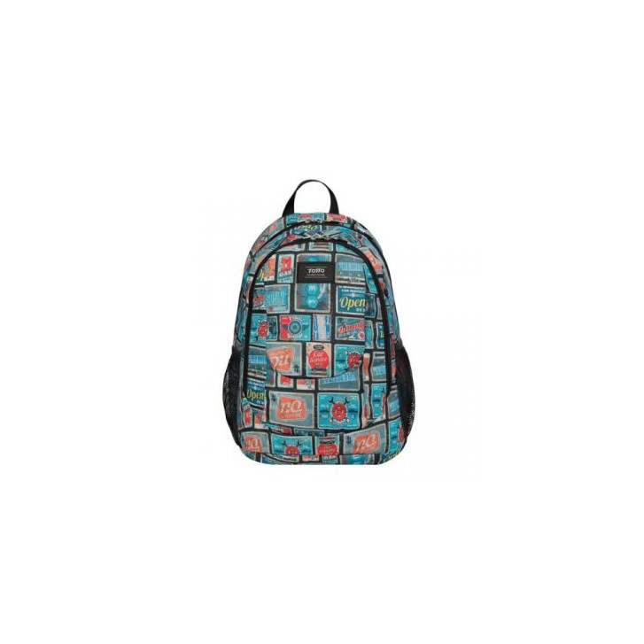 Totto Goctal mochila Mochila escolar Azul, Rojo Poliéster