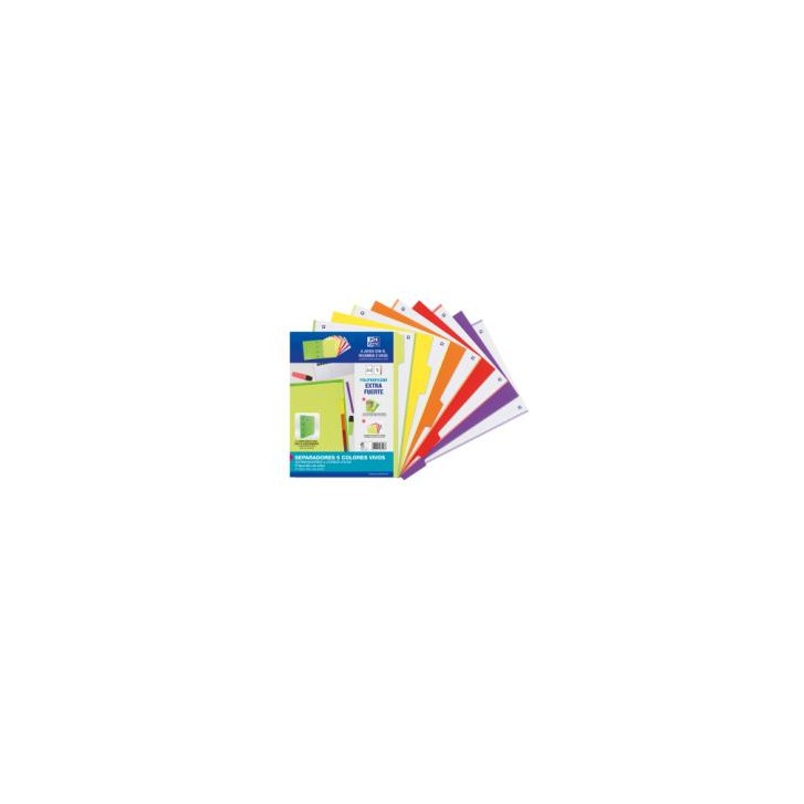 KIT SEPARADORES PP 500 MICRAS A4 5 POSICIONES COLORES VIVOS OXFORD 400159037
