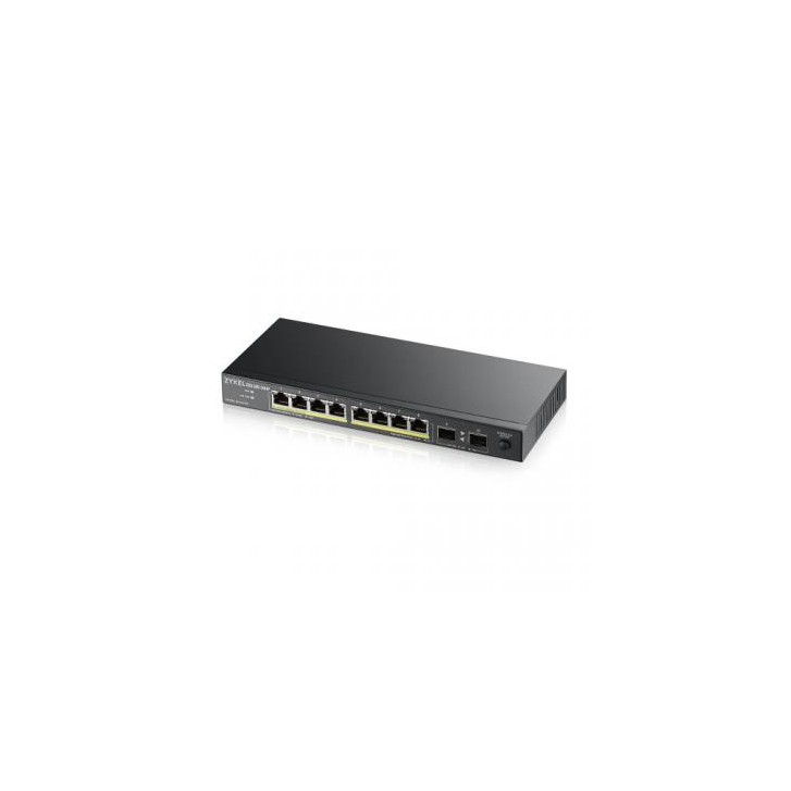 Zyxel GS1100-10HP v2 No administrado Gigabit Ethernet (10/100/1000) Energía sobre Ethernet (PoE) Negro