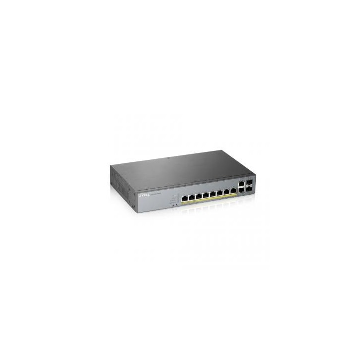 Zyxel GS1350-12HP-EU0101F switch Gestionado L2 Gigabit Ethernet (10/100/1000) Energía sobre Ethernet (PoE) Gris