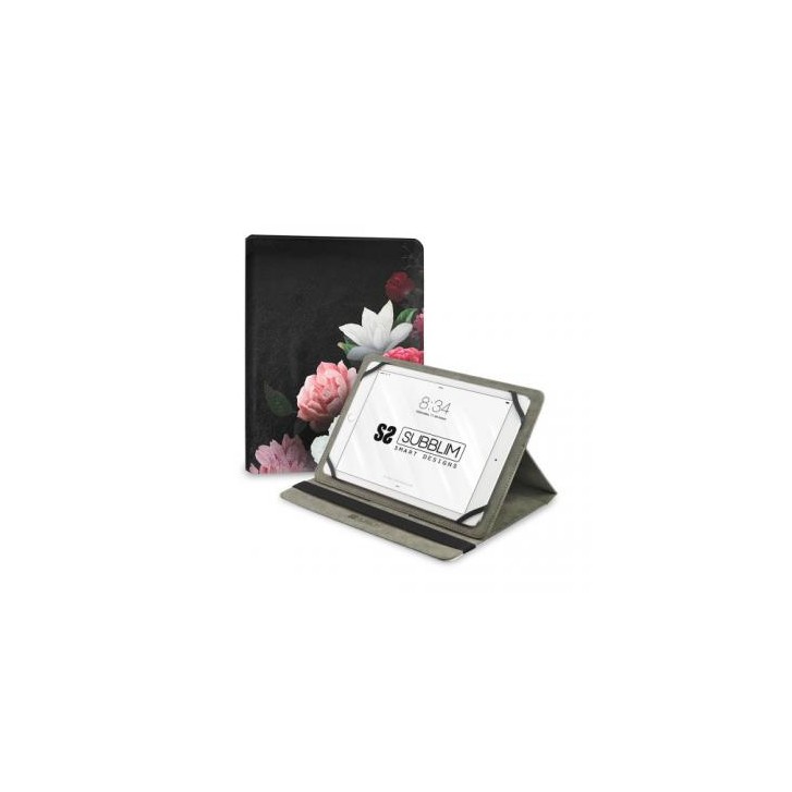 SUBBLIM Funda Tablet Universal TRENDY CASE ROSAS 11"