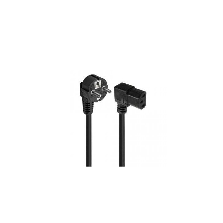 Ewent EC1910 cable de transmisión Negro 1,8 m C13 acoplador Enchufe tipo F