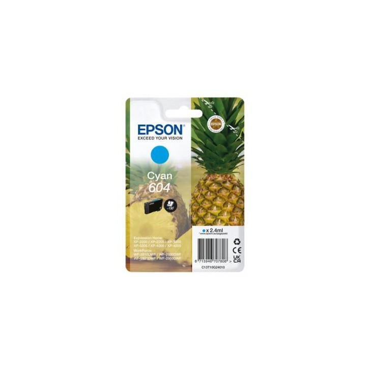 Epson 604 Cyan Cartucho de Tinta Original - C13T10G24010