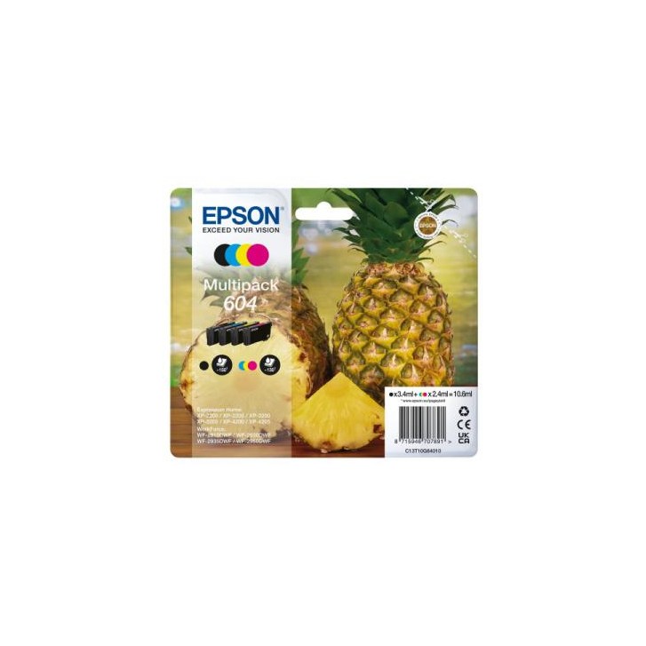 Epson 604 Pack 4 Cartuchos de Tinta Originales C13T10G64010