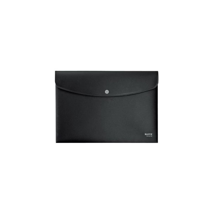 SOBRES POLIPROPILENO OPACO A4 CON BROCHE BOTON RECYCLE NEGRO LEITZ 46780095