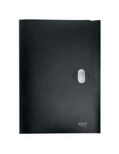 CARPETA POLIPROPILENO 3 SOLAPAS Y CIERRE BROCHE GIRATORIO A4 RECYCLE NEGRO LEITZ 46220095