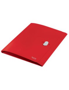 CARPETA POLIPROPILENO 3 SOLAPAS Y CIERRE BROCHE GIRATORIO A4 RECYCLE ROJO LEITZ 46220025