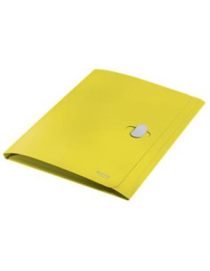 CARPETA POLIPROPILENO 3 SOLAPAS Y CIERRE BROCHE GIRATORIO A4 RECYCLE AMARILLO LEITZ 46220015