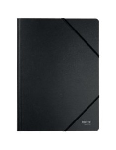 CARPETA DE CARTON CON GOMAS Y SIN SOLAPAS A4 RECYCLE 100% NEGRO LEITZ 39080095
