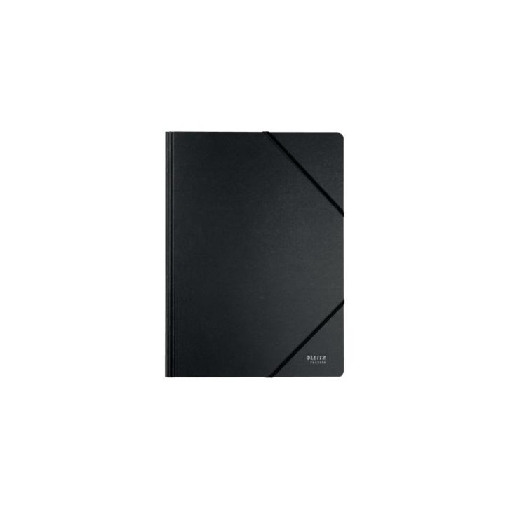 CARPETA DE CARTON CON GOMAS Y SIN SOLAPAS A4 RECYCLE 100% NEGRO LEITZ 39080095
