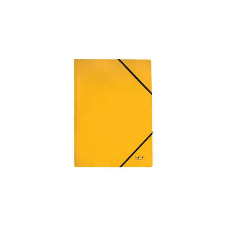 CARPETA DE CARTON CON GOMAS Y SIN SOLAPAS A4 RECYCLE 100% AMARILLO LEITZ 39080015