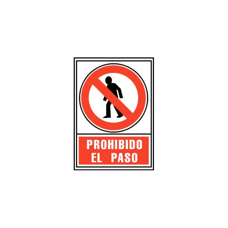 SEÑAL PROHIBIDO EL PASO 210X297MM PVC ROJO ARCHIVO2000 6174-05 RJ