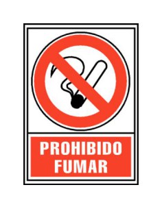 SEÑAL PROHIBIDO FUMAR 210X297MM PVC ROJO ARCHIVO2000 6174-02 RJ