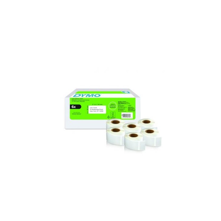 PACK 6 ROLLOS LW ETIQUETAS 25X54MM DYMO 2177564