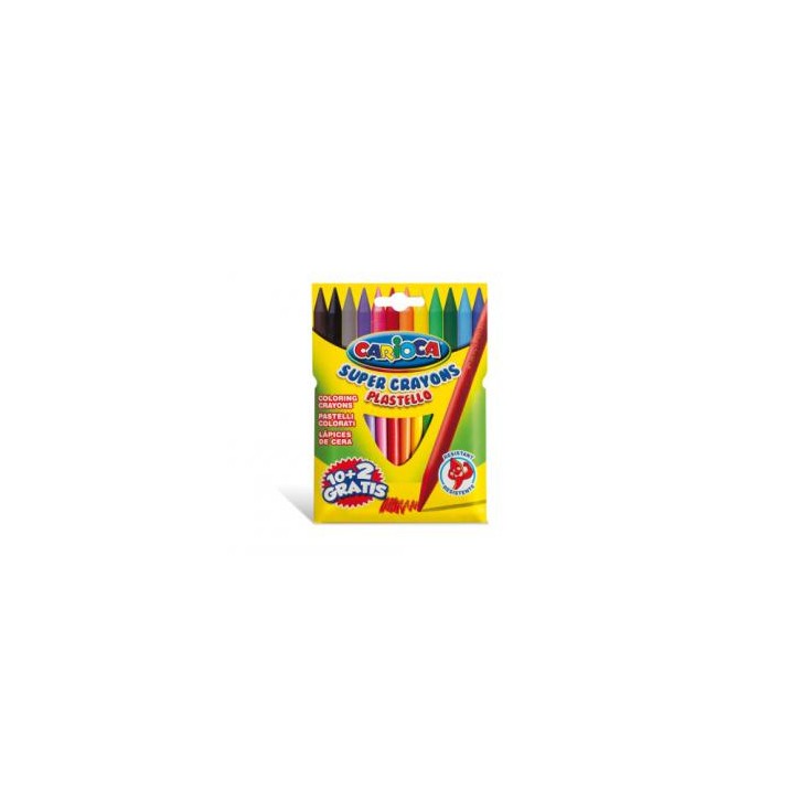 CAJA CARTON 12 PLASTICERAS COLORES SURTIDOS CARIOCA 42711