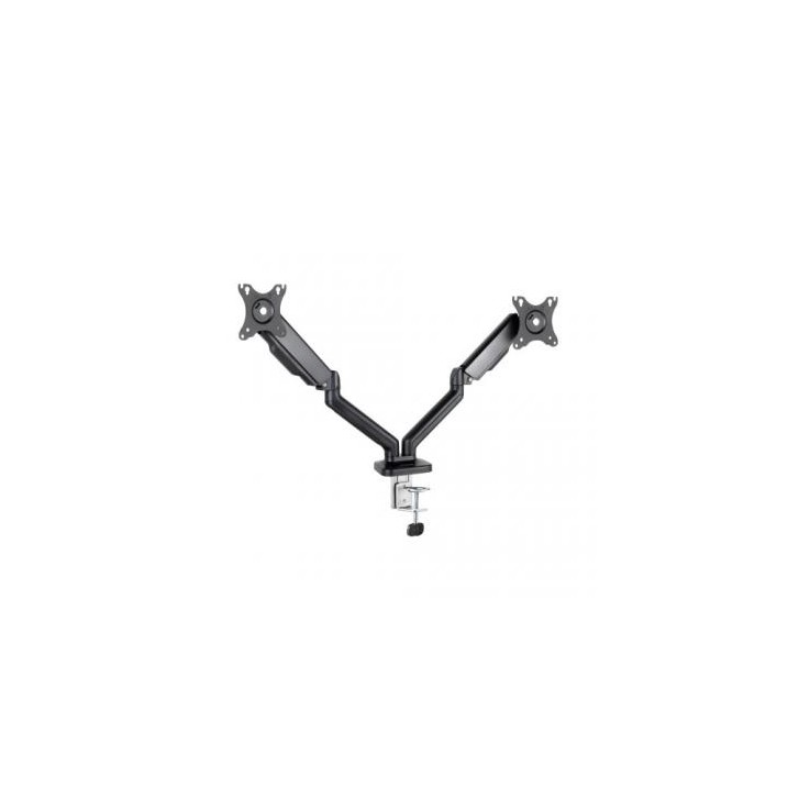 TooQ Soporte de Mesa para 2 Pantallas 17"-32", Negro