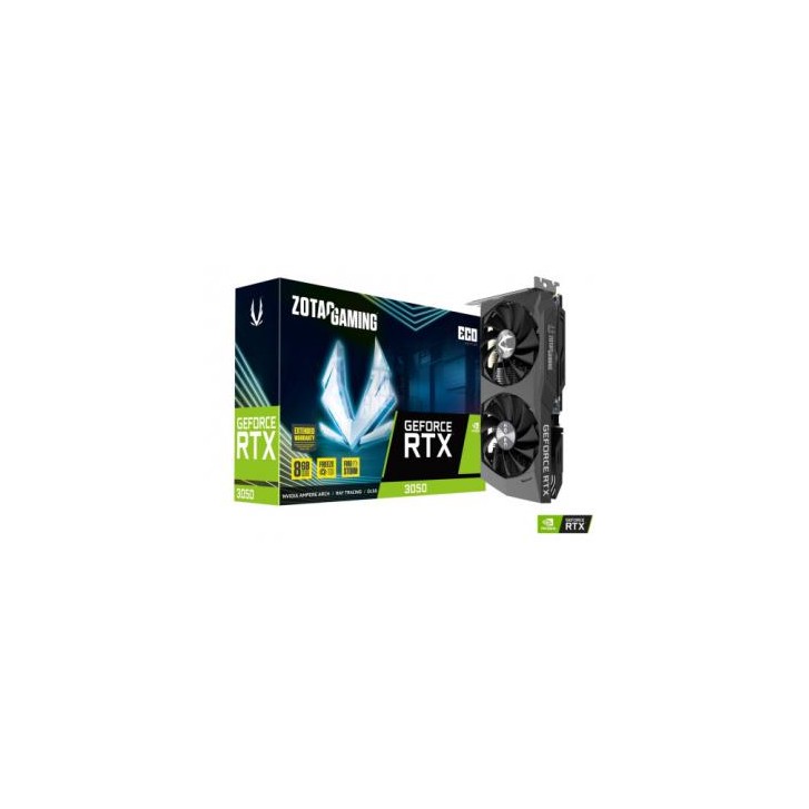VGA ZOTAC RTX 3050 ECO,NV,RTX3050,GDDR6,8GB,128BIT,HDMI+3DP,2 VENTILADORES (ZT-A30500K-10M)