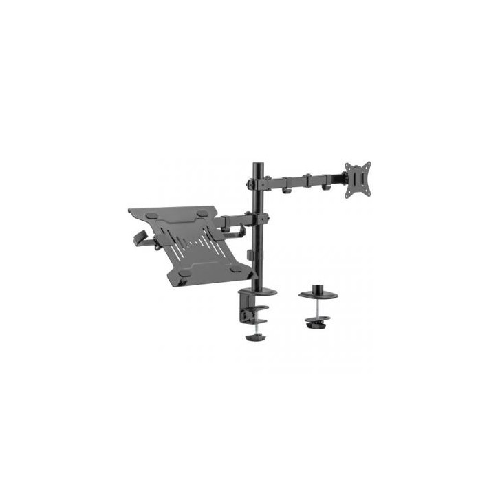 EWENT SOPORTE DE MONITOR HASTA 34” CARGA MÁXIMA 9KG. CON SOPORTE PARA PORTÁTIL