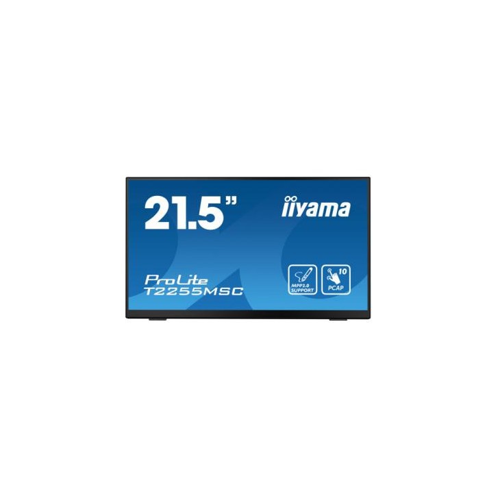 MONITOT IIYAMA 22" TACTIL CAPACITIVO, T2255MSC-B1, IPS, 60HZ, 5 MS, HDMI, USB, DISPLAYPORT, ALT, VESA 100 x 100
