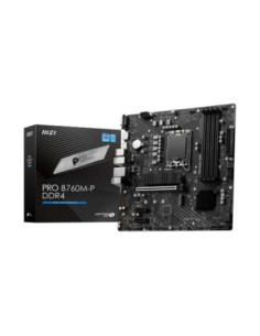 PLACA MSI PRO B760M-P,INTEL,1700,B760,4DDR5,192GB,VGA+HDMI+DP,4SATA+2M.2,4USB3.2,GBLAN,MATX