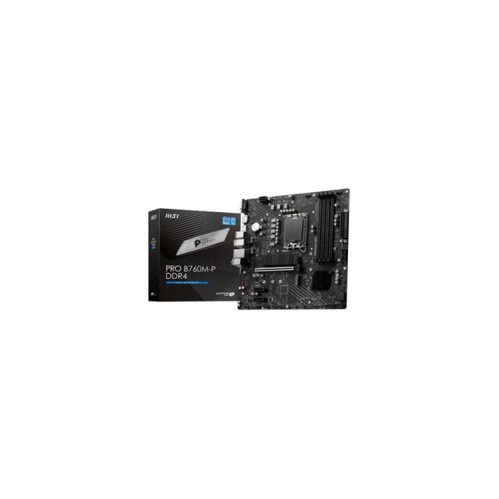 PLACA MSI PRO B760M-P,INTEL,1700,B760,4DDR5,192GB,VGA+HDMI+DP,4SATA+2M.2,4USB3.2,GBLAN,MATX