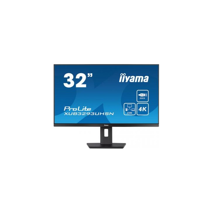 MONITOR IIYAMA 32" XUB3293UHSN-B5, IPS, 60HZ, 4 MS, HDMI, USB, USB-C, DISPLAYPORT, ALT, REG ALT, GIRO, INCL