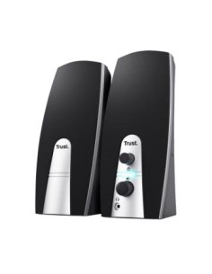 Trust 24660 conjunto de altavoces 5 W Negro, Metálico 2.0 canales