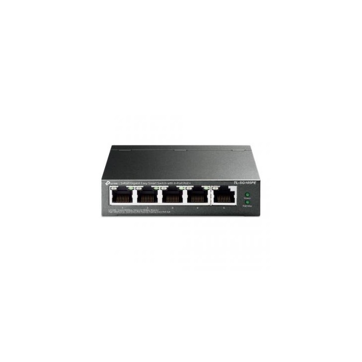 TP-Link TL-SG105PE switch Gestionado L2 Gigabit Ethernet (10/100/1000) Energía sobre Ethernet (PoE) Negro